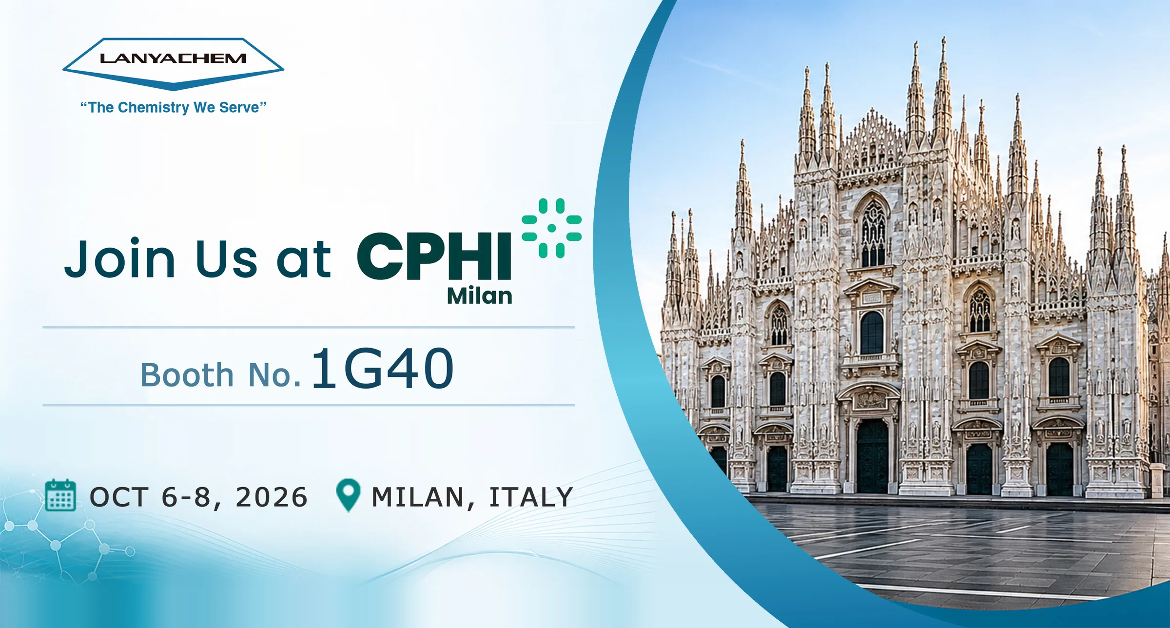 LANYACHEM at CPHI Milan 2026 | Stand 1G40